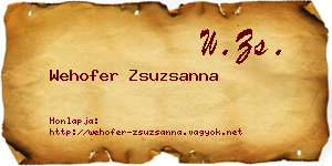 Wehofer Zsuzsanna névjegykártya