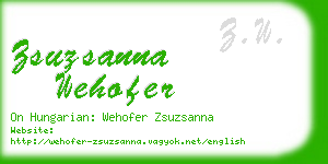 zsuzsanna wehofer business card